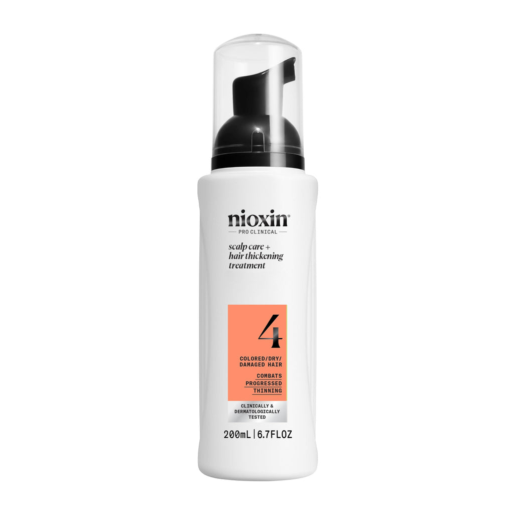 Nioxin System 4 Scalp + Hair Thickening Treatment- Serum for Damaged Hair with Progressed Thinning 6.8 oz (Packaging May Vary)