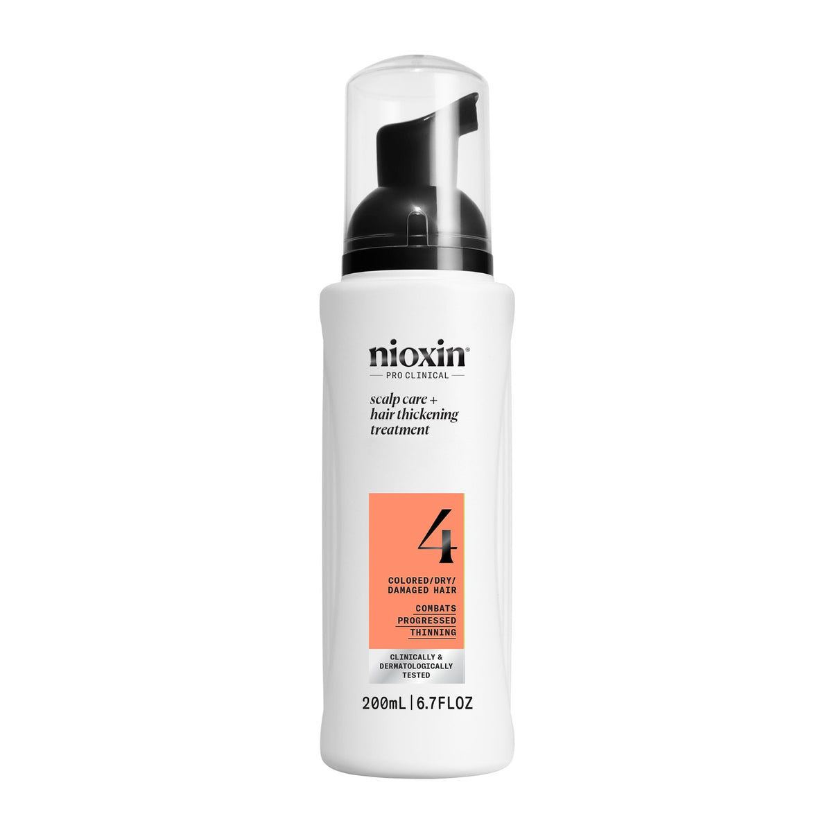 Nioxin System 4 Scalp + Hair Thickening Treatment- Serum for Damaged Hair with Progressed Thinning 6.8 oz (Packaging May Vary)