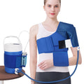 Cold Therapy Ice Machine System with Large Shoulder Pad for Post-Surgery Care Rotator Cuff Tears Swelling Sprains Inflammation and Other Injuries Cryotherapy Freeze Kit Shoulder Compression Pad
