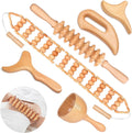 12-in-1 Wood Therapy Massage Tools Wooden Massager Body Sculpting Tools Maderoterapia Kit Wood Therapy Tools for Muscle Pain Relief Body Shaping Anti-Cellulite