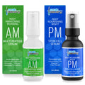 Scalp Delivery Peptide and Stem Cell Hair Growth Serum AM & PM Bundle - Hair Growth Products for Men & Women - Helps Reduce Hair Loss Strengthen & Thicken - Plant Based Scalp Serum for Thinning Hair